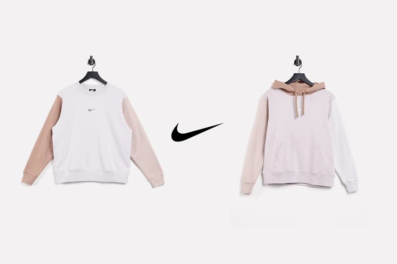 nike pink sweatshirt sweatpants hoodie comfy effortless chic