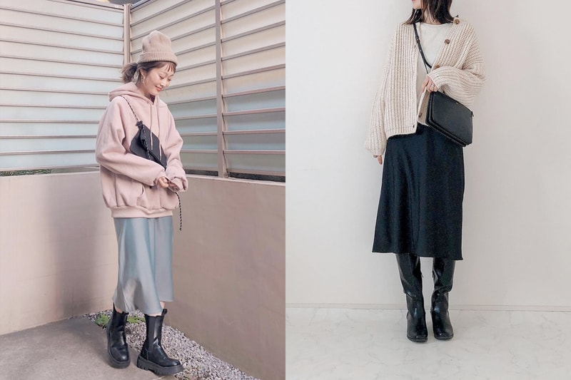 uniqlo satin skirt basic elegant can't miss