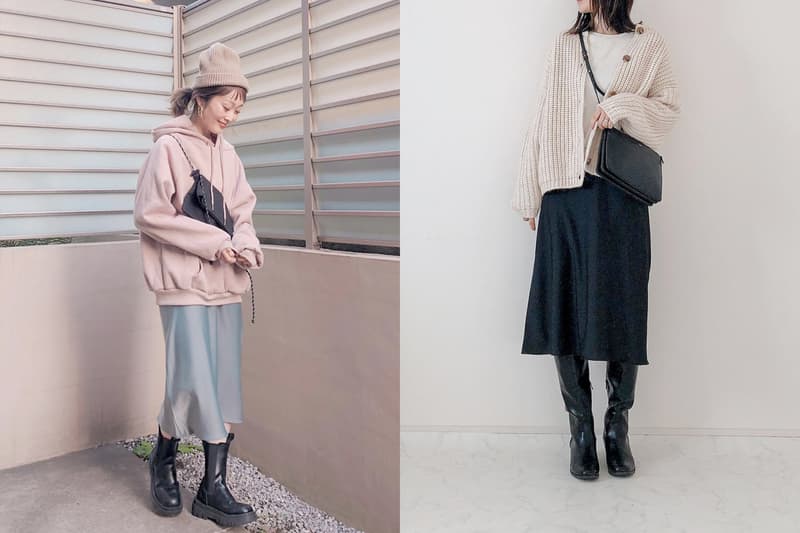 uniqlo satin skirt basic elegant can't miss