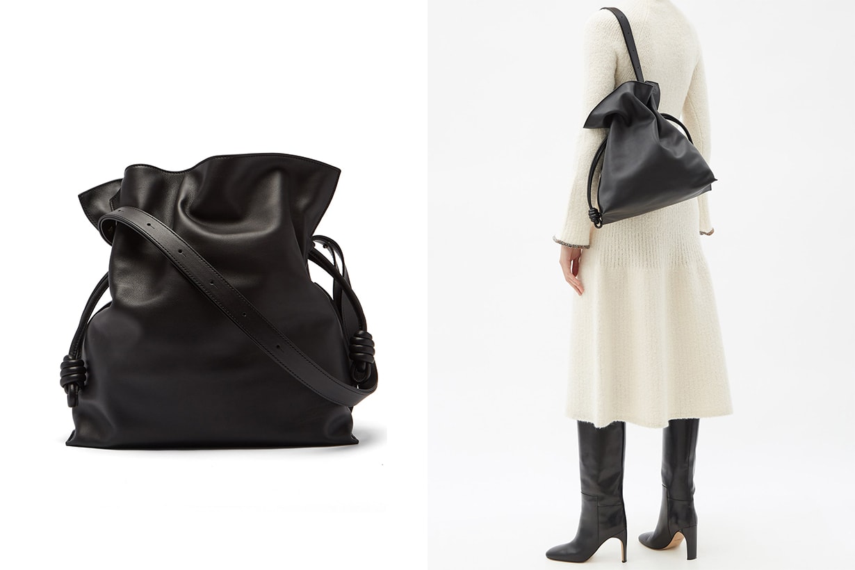 loewe Flamenco drawstring leather shoulder bag handbags
