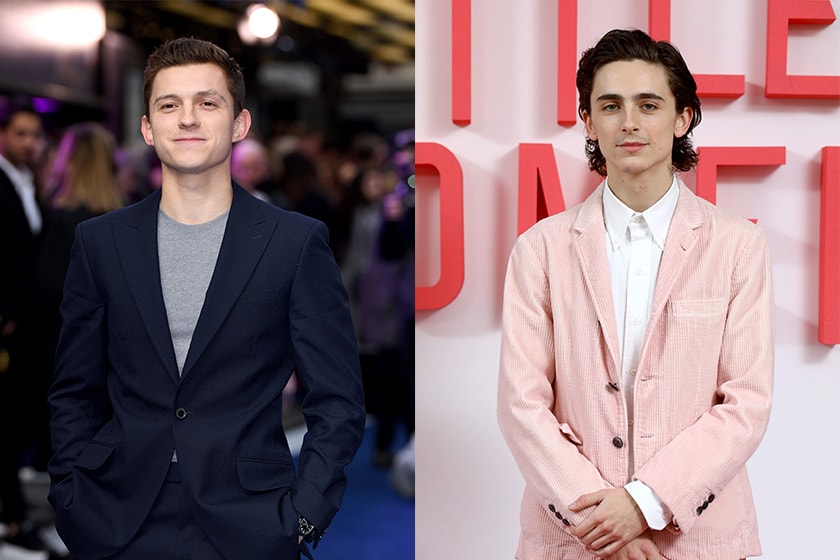 Wonka cast Tom Holland and Timothée Chalamet Charlie and the Chocolate Factory Prequel
