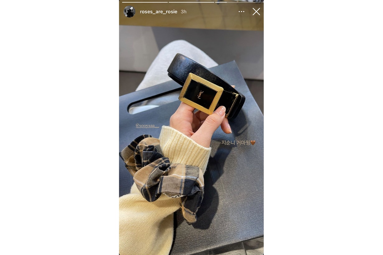 BLACKPINK Rosé YSL Saint Laurent Belt Accessories Celebrities Style Korean idols celebrities singers girl bands