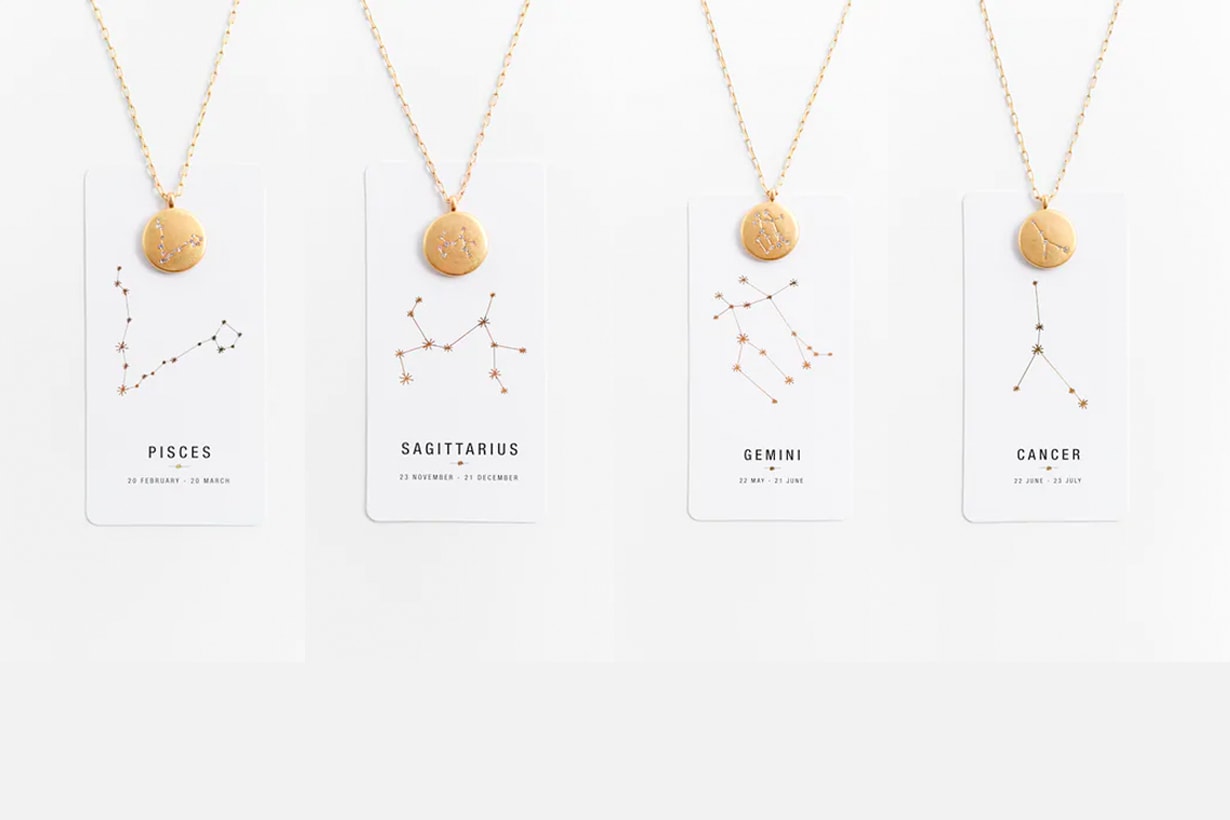 zara Horoscope necklace brooch Collection 2021 acc