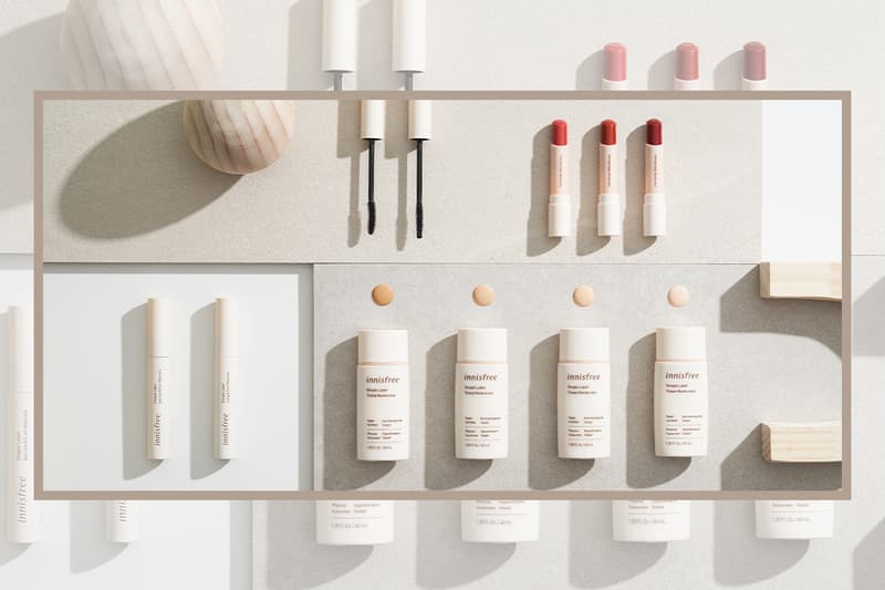 Innisfree Vegan Beauty Clean Beauty Simple Label Skincare Collection Simple Label Tinted Moisturizer Long and Curl Mascara Lip Color Balm