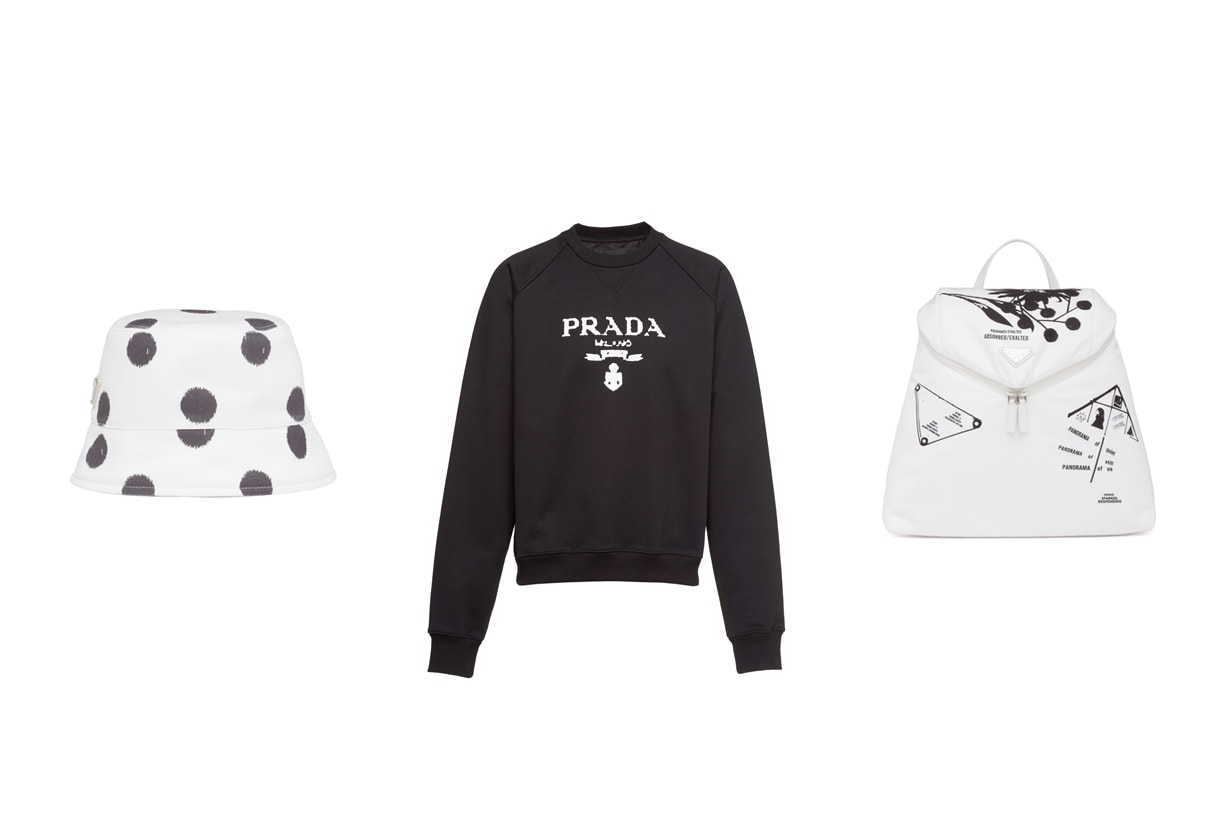 prada 2021 ss raf dots handbags Miuccia sneakers hat