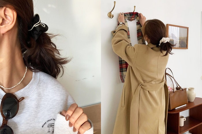 以 Scrunchie 這樣搭配低髮髻,兩者的獨特美感一次過展現出來!