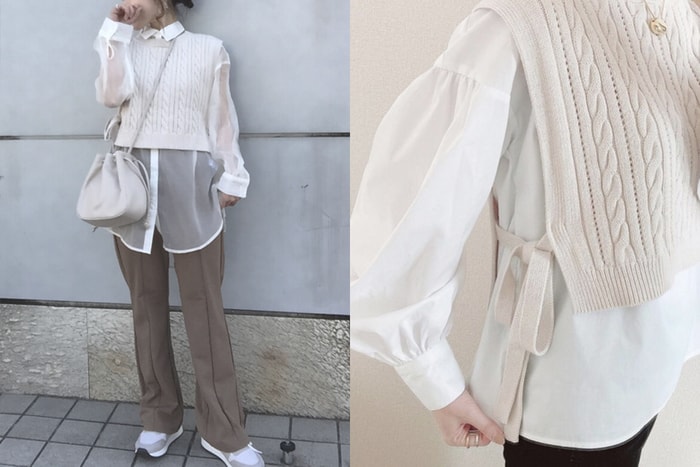 超修飾身材:GU 側綁帶背心,優雅短版設計令日本女生包色!