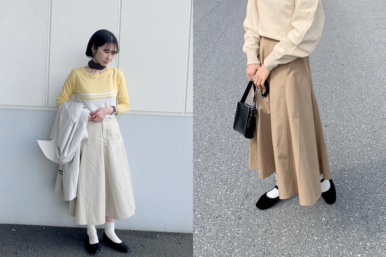 uniqlo u 2021 SS skirt japanese girl instagram styling