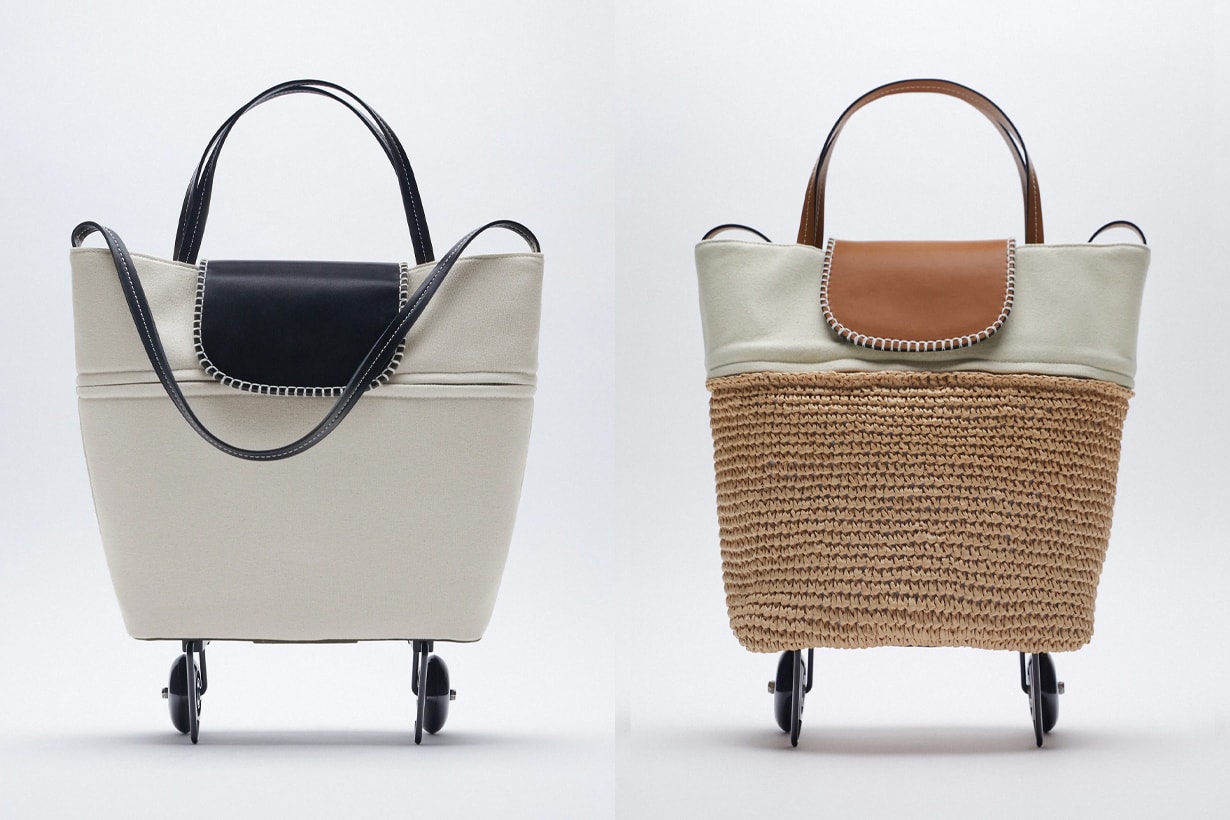 Zara SHOPPING TROLLEY TOTE QUILTED SHOPPING TROLLEY Fashion Items