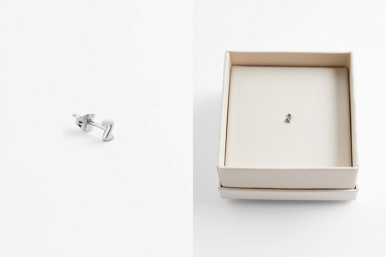 zara alphabet necklace ring earrings 2021 new collection