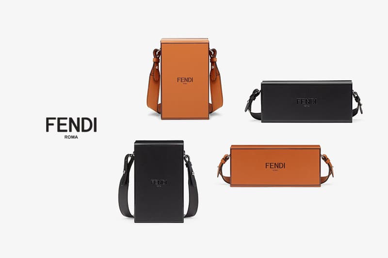 Fendi Packaging Handbags Vertical Box Long Box Black Brown