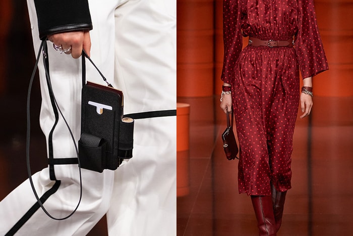 手機、AirPods、唇膏、卡片都能收納：Hermès 時裝秀上最惹人矚目的迷你小包！