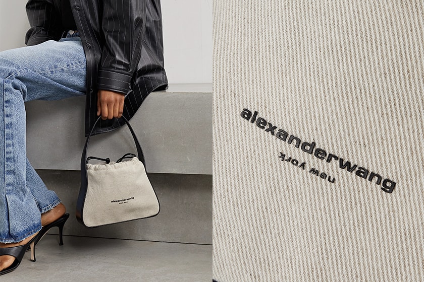 Alexander Wang Ryan Bag leather-trimmed printed satin tote