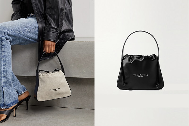 Alexander Wang Ryan Bag leather-trimmed printed satin tote