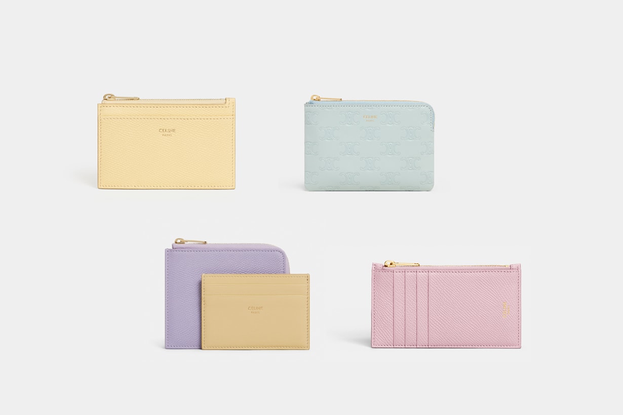 celine triomphe wallet 2021 SS pastel strap