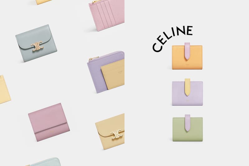 celine triomphe wallet 2021 SS pastel strap