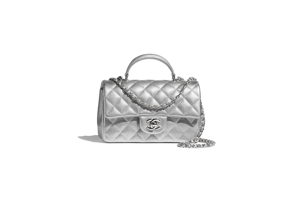 chanel 2021 spring summer mini flap bag with top handle handbags