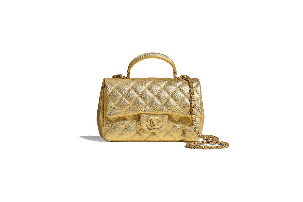 chanel 2021 spring summer mini flap bag with top handle handbags