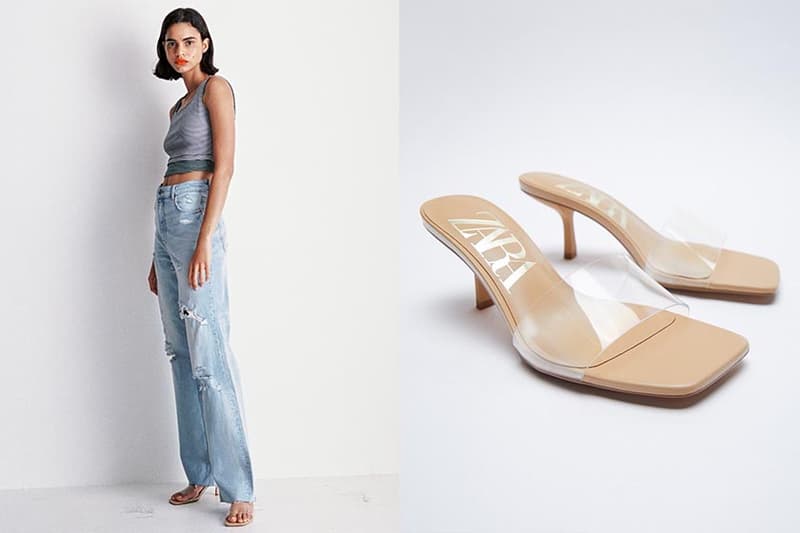 zara mules heels 2021ss shoes
