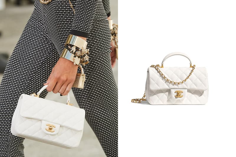 chanel 2021 spring summer mini flap bag with top handle handbags