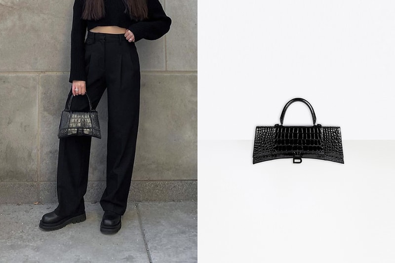 Balenciaga hourglass top handle handbags