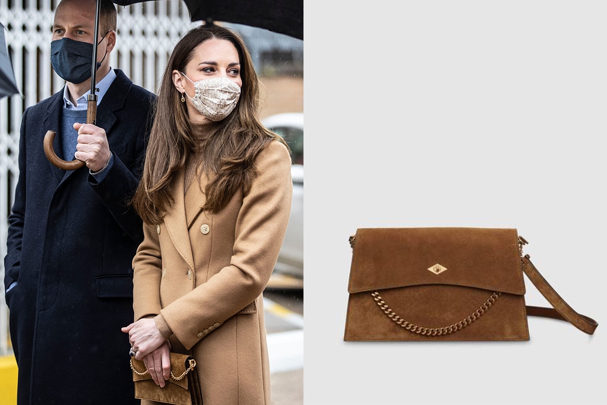 Kate Middleton Duchess of Cambridge Celebrities Handbag Métier London Roma bag Prince William British Royal Family 