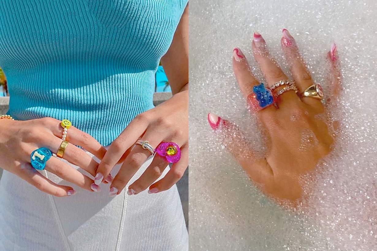 resin rings accessories 90s style summer