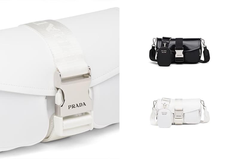 Prada Pocket nylon and brushed leather bag handbags 2021