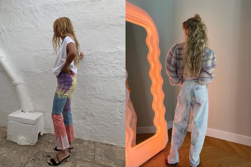 denim trouser pants trend tie dye 2021ss