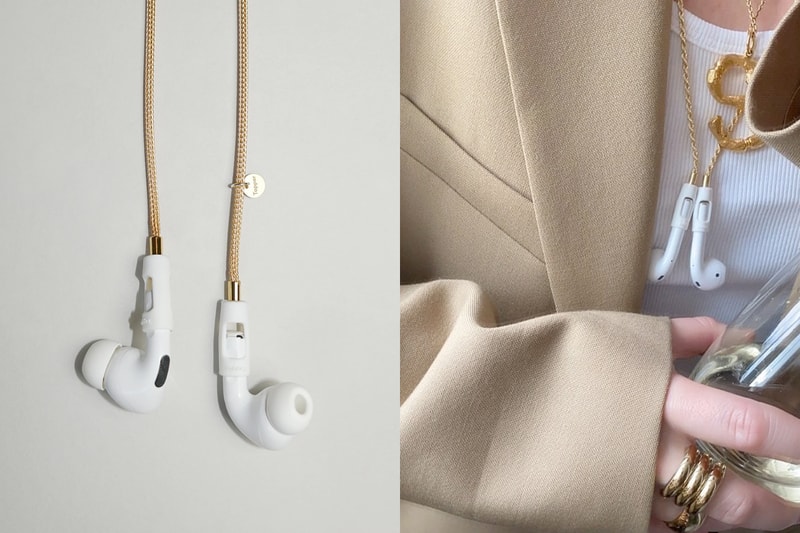 airpods jewelry accessory tapper 18k gold straps