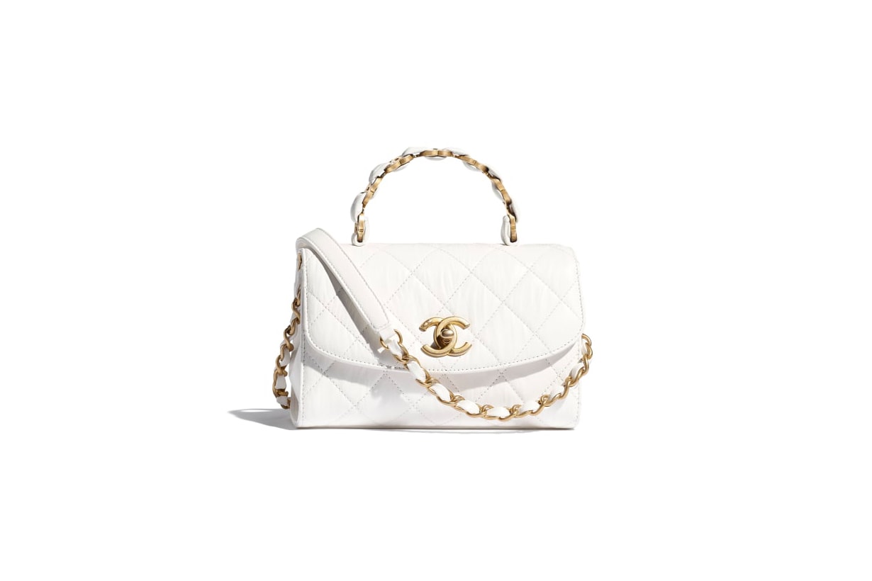 chanel 2021 spring summer mini flap bag with top handle handbags