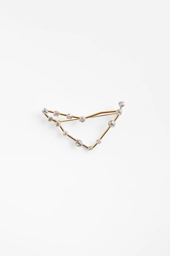 Zara Horoscope Brooch collection 2021 Spring Summer Fashion items accessories Aries Taurus Gemini Cancer Leo Virgo Libra Scorpio Sagittarius Capricorn Aquarius Pisces