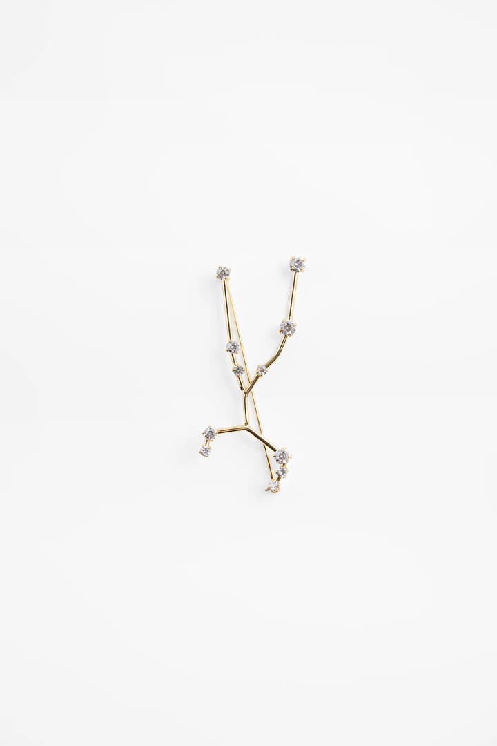 Zara Horoscope Brooch collection 2021 Spring Summer Fashion items accessories Aries Taurus Gemini Cancer Leo Virgo Libra Scorpio Sagittarius Capricorn Aquarius Pisces