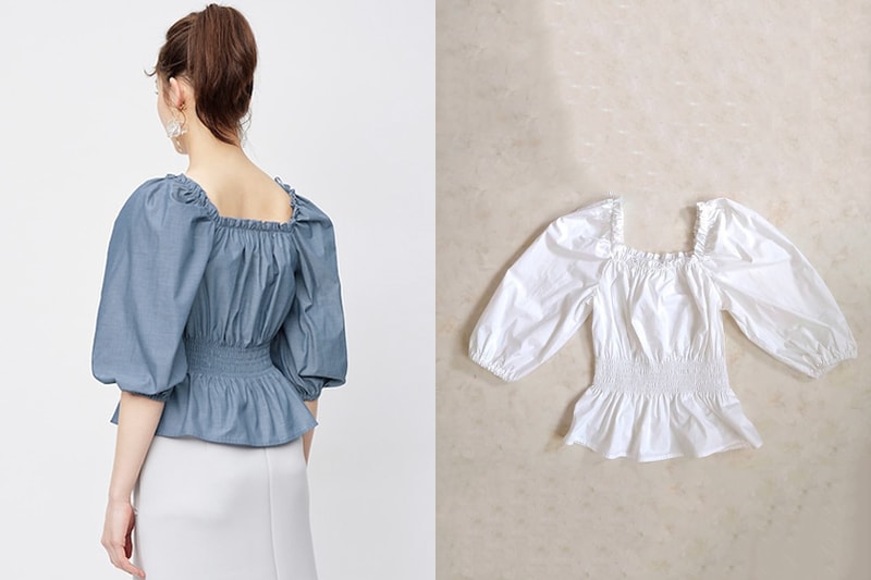 GU Peplum blouse shirt 2021ss