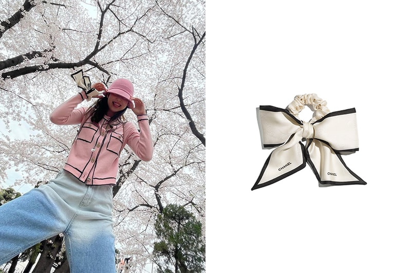 Jennie G-Dragon Chanel Silk Twill Hair Accessory
