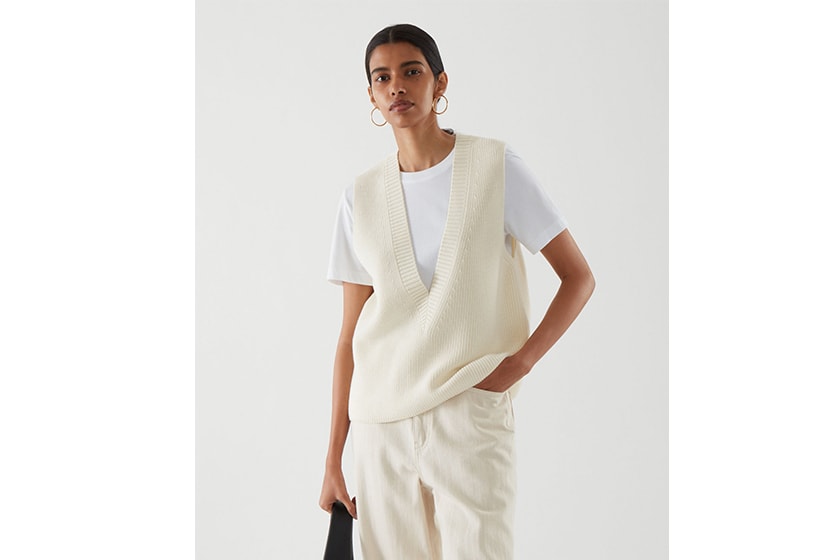 Off-DEEP V-NECK KNITTED VEST