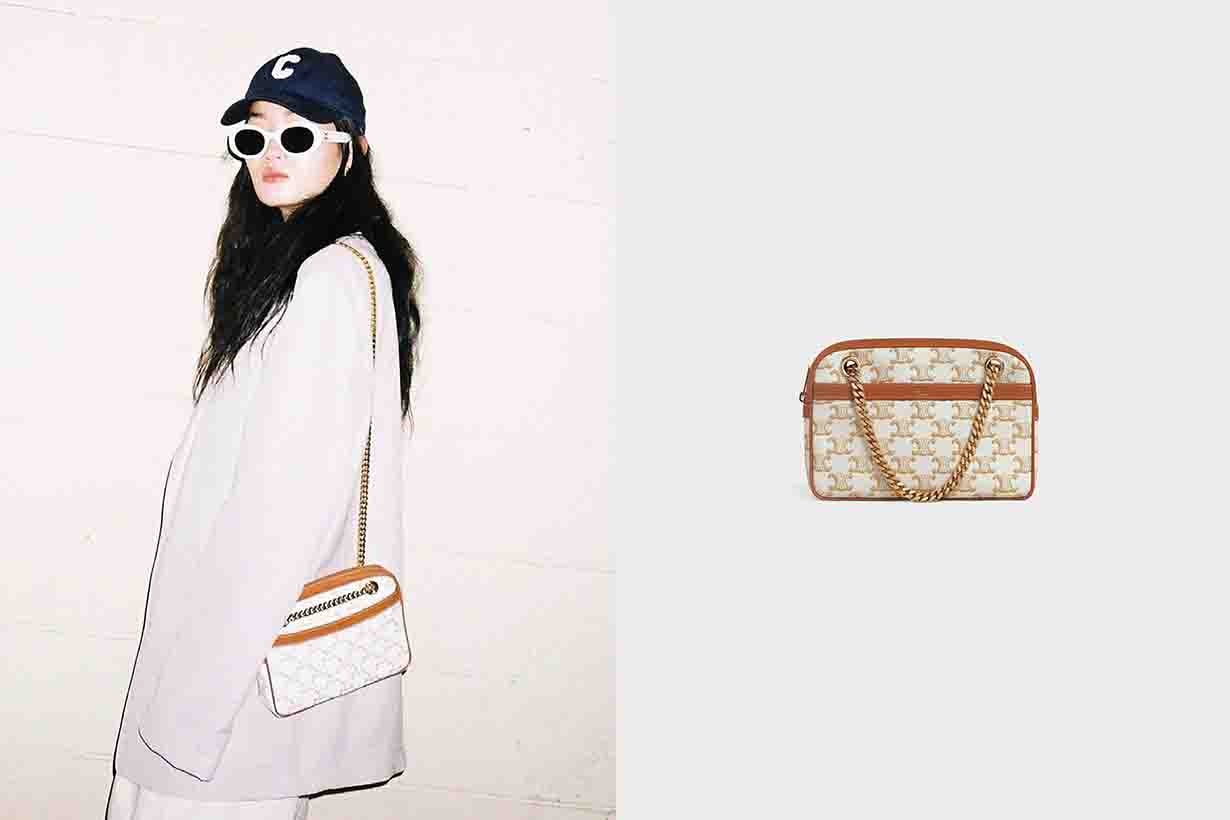 celine triomphe canvas small patapans 2021ss handbags