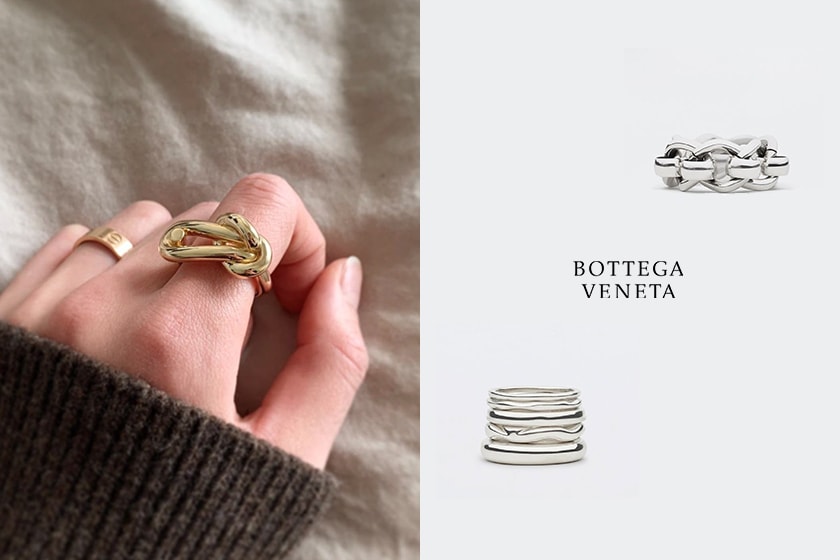 Bottega Veneta silver rings accessories