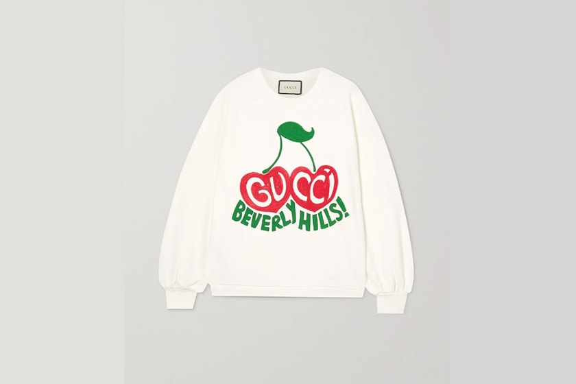 GUCCI + NET SUSTAIN printed organic cotton-jersey sweatshirt