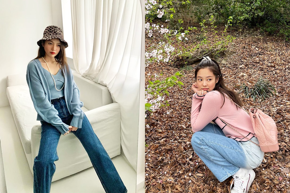 Cardigan styling tips fashion tips fashion trends 2021 Spring summer korean idols celebrities singers girl bands BLACKPINK Jennie Rose Jessica Jung