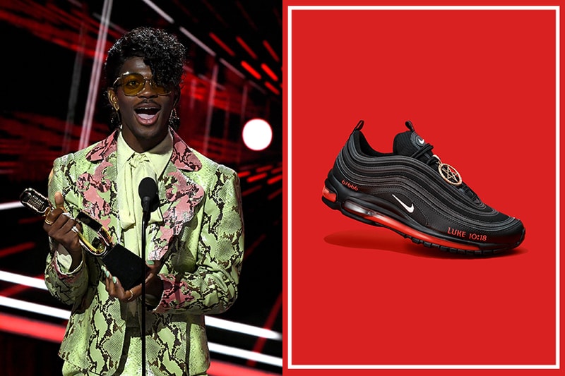 lil nas x MONTERO mschf nike air max 97 satan shoes
