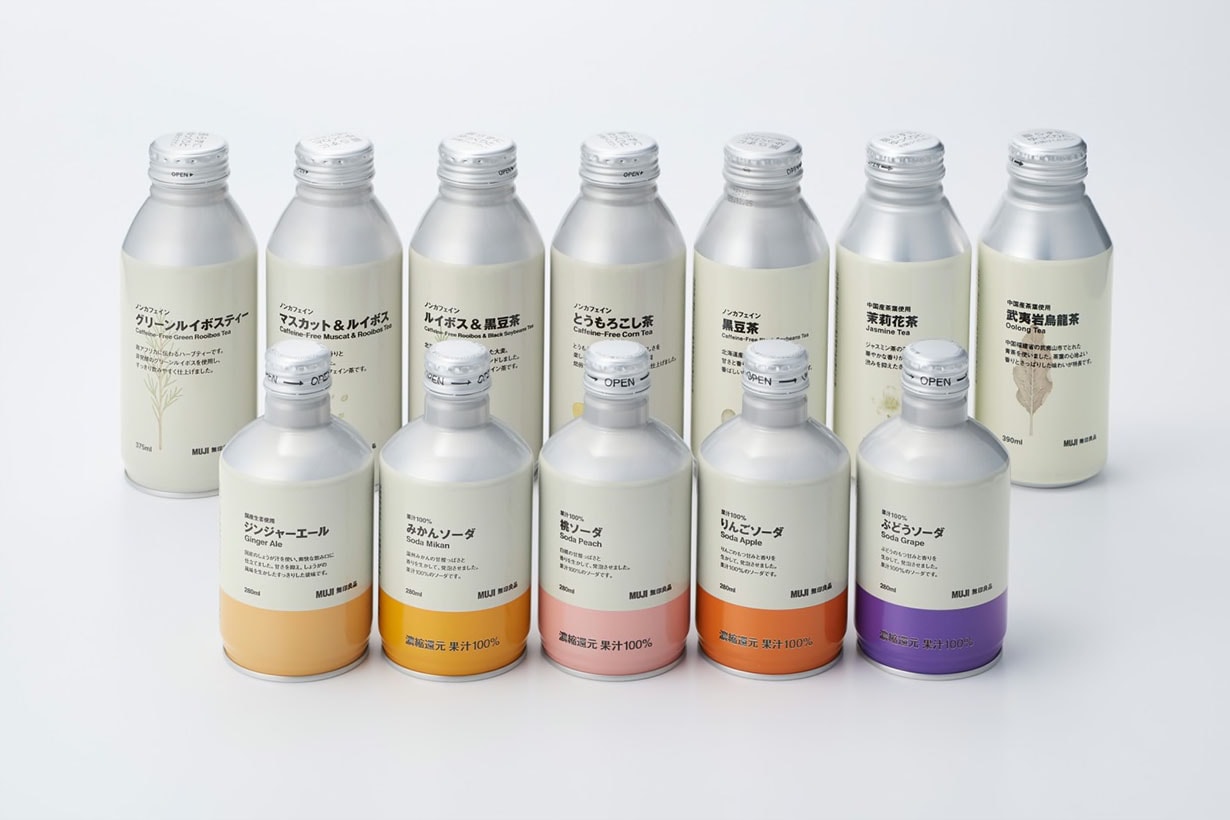 muji Japan switch from PET bottles to aluminum cans