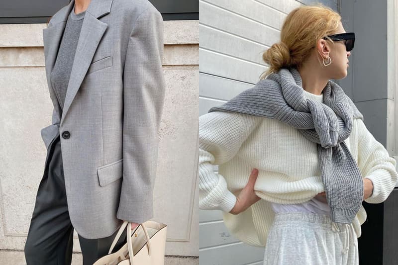 gray outfit style guide new balance acne studios maison margiela