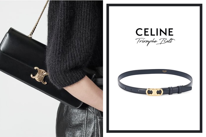 將 Celine 最人氣的「凱旋門金扣」搬到腰帶上，為造型帶來高級質感的小配件！