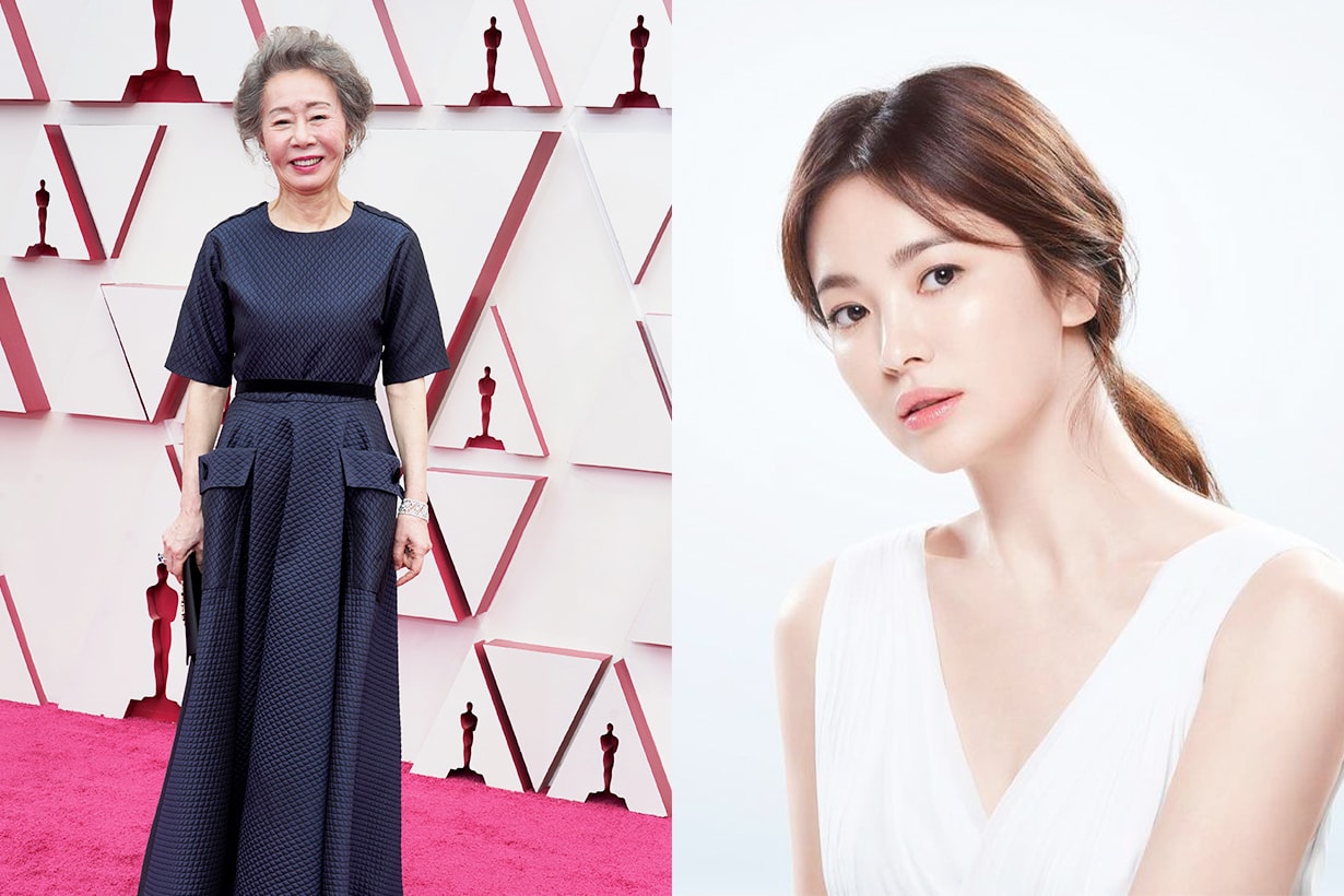 Youn Yuh Jung Song Hye Kyo Oscars 2021 Best Supporting Actress Minari Korean idols celebrities actresses Celebrities Friends