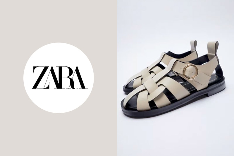 ZARA FLAT LEATHER SANDALS