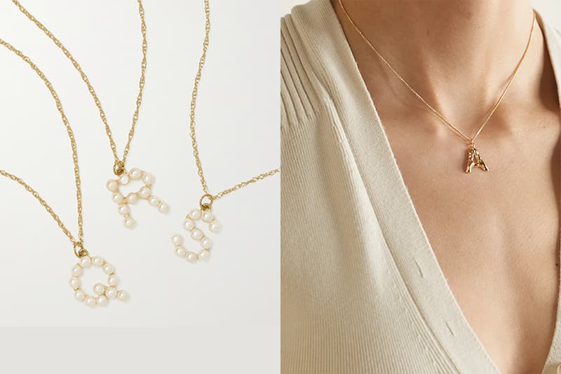 2021 summer Alphabet necklace ring Net-a-Porter