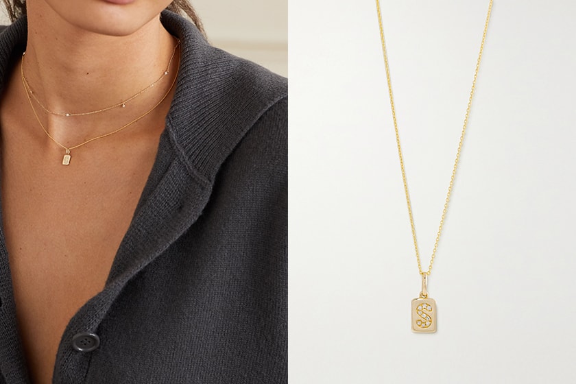 2021 summer Alphabet necklace ring Net-a-Porter