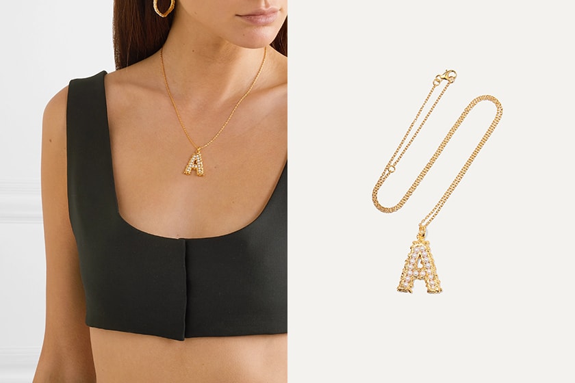 2021 summer Alphabet necklace ring Net-a-Porter