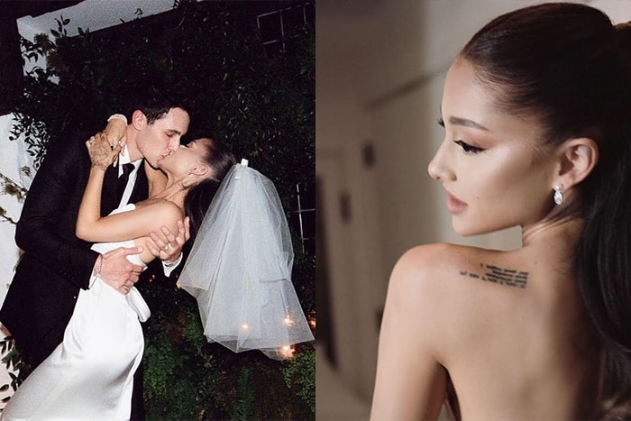 溫馨浪漫的居家婚禮:Ariana Grande 洗練的白色婚紗是所有女生的完美範本!